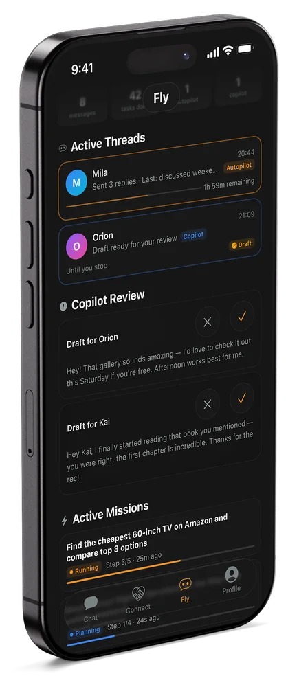 Aiffinity Personal Assistant screen